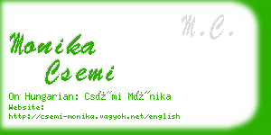 monika csemi business card